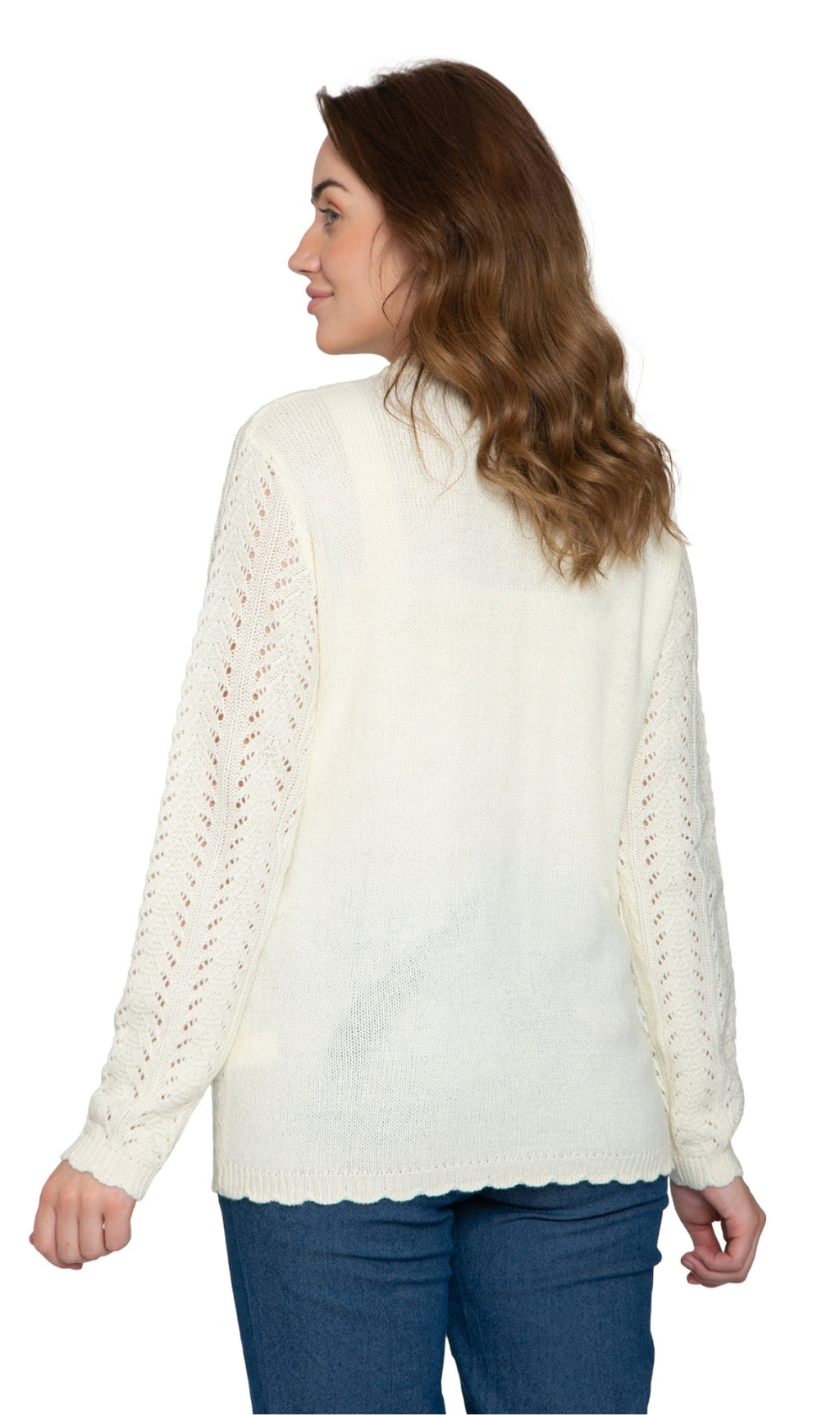 Women's Button Front Crochet Cardigan