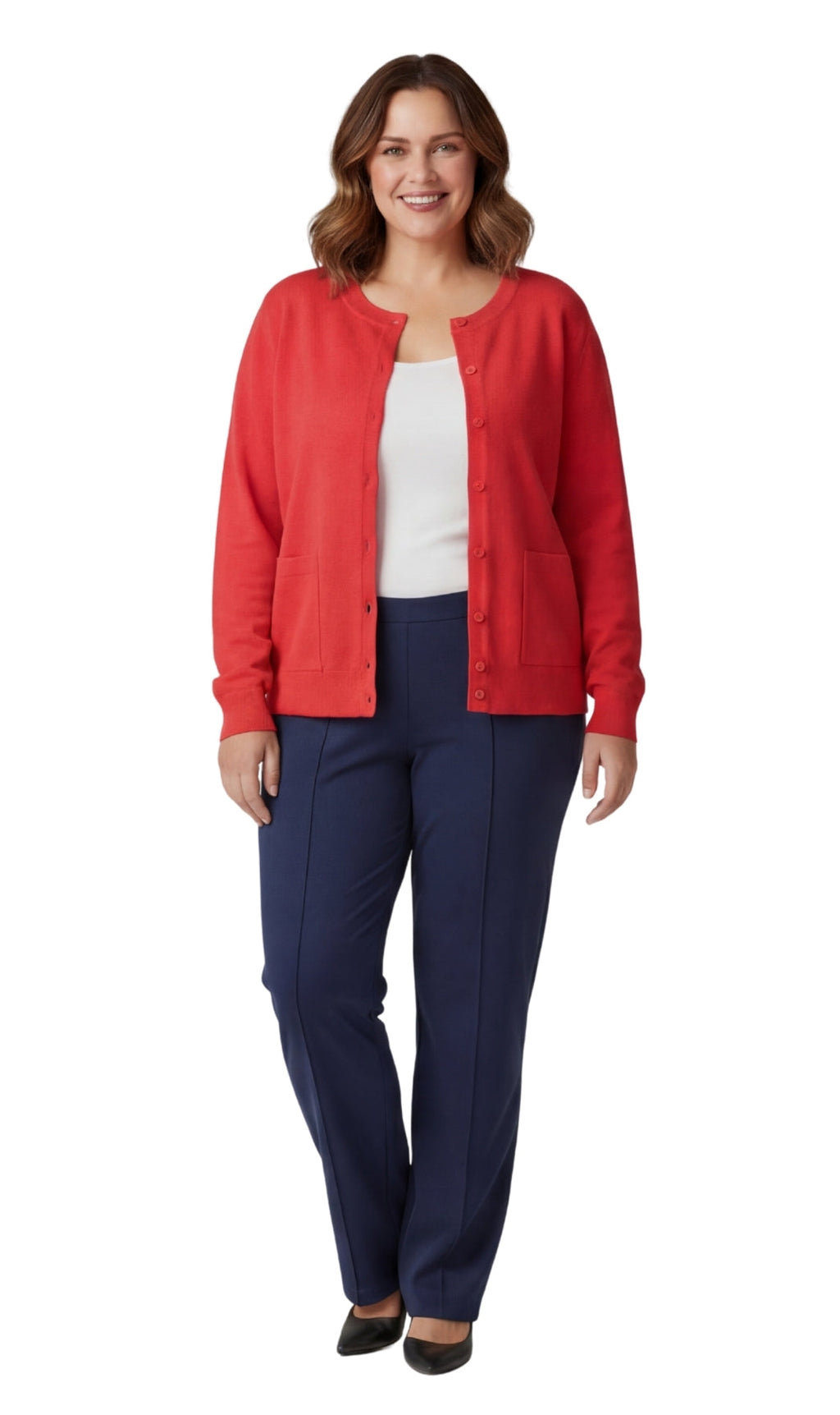Women's Soft Cotton Button-Up Cardigan