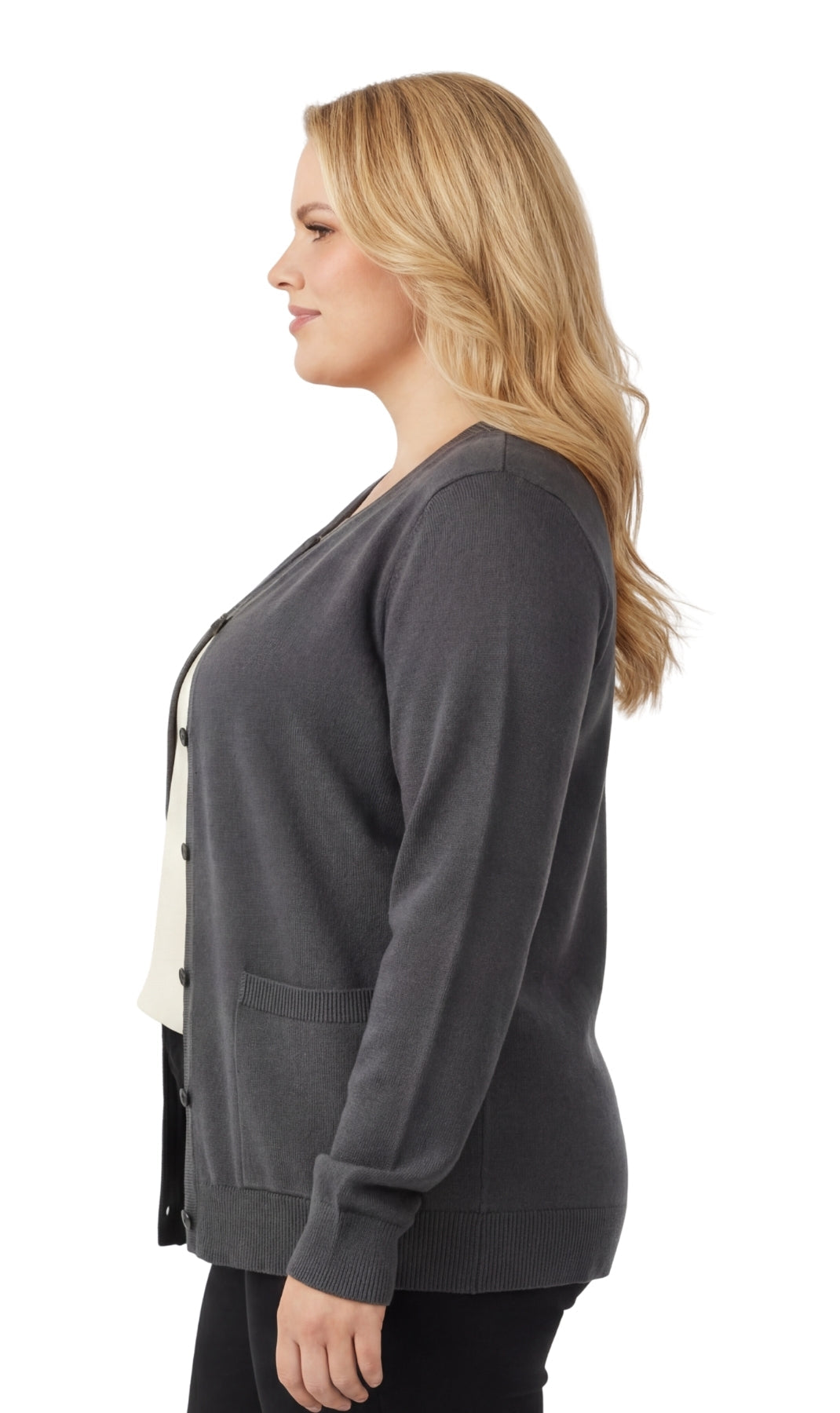 Women's Soft Cotton Button-Up Cardigan