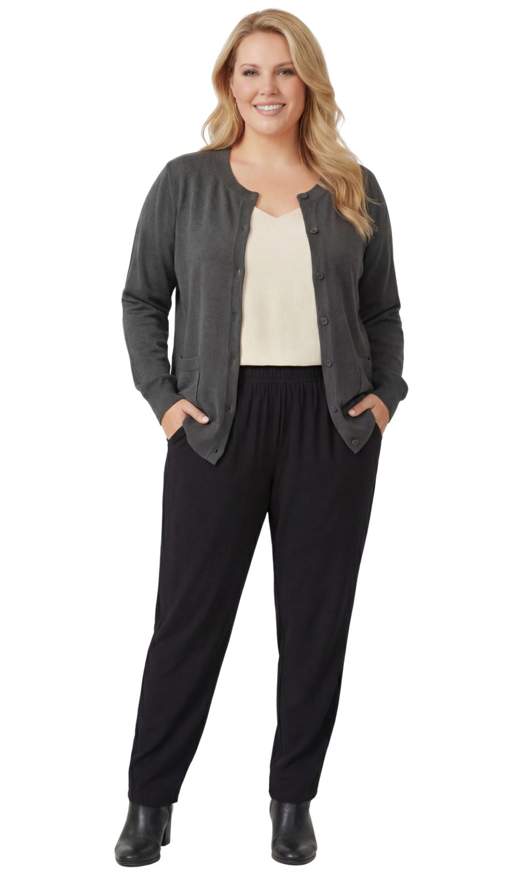 Women's Soft Cotton Button-Up Cardigan