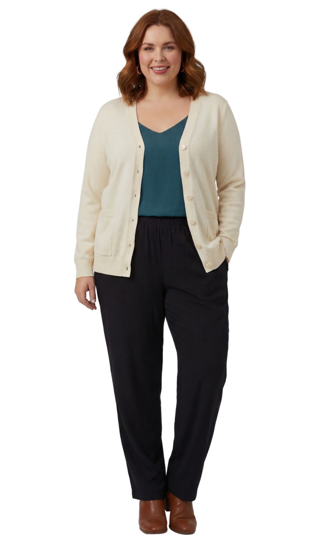 Women's Soft Cotton Button-Up Cardigan
