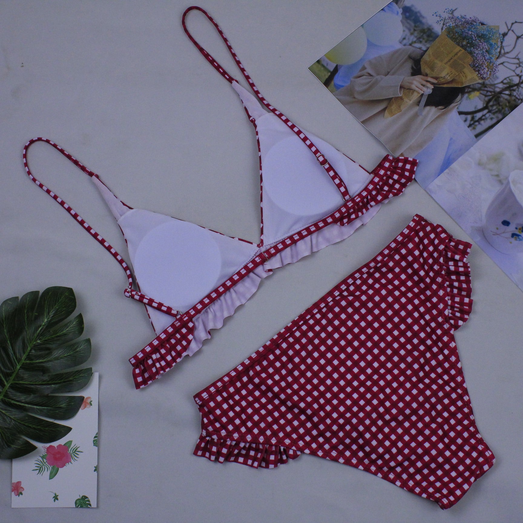 Sexy Plaid Bikini – Red & Green Plaid Women's Bathing Suit