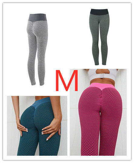 Women's Plaid Seamless High Waist Yoga Leggings – Breathable Fitness Gym Pants