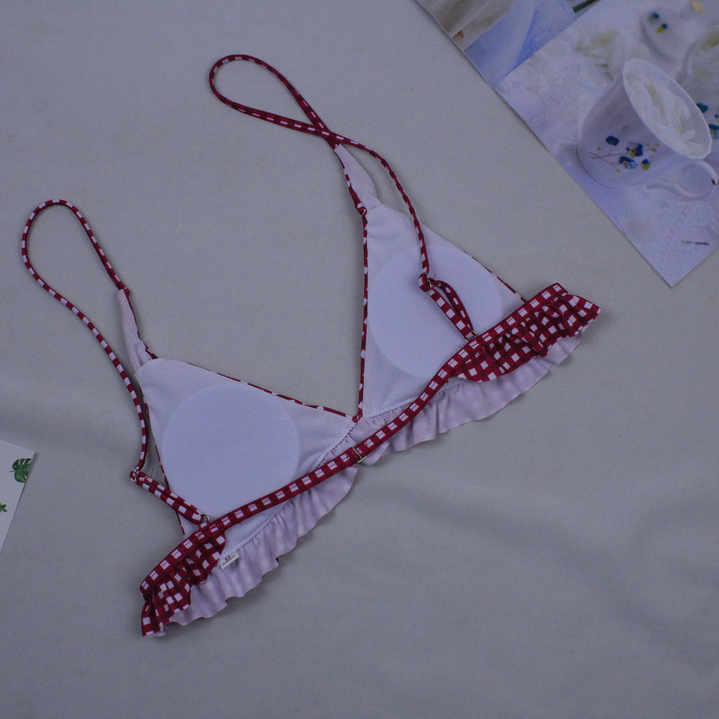 Sexy Plaid Bikini – Red & Green Plaid Women's Bathing Suit