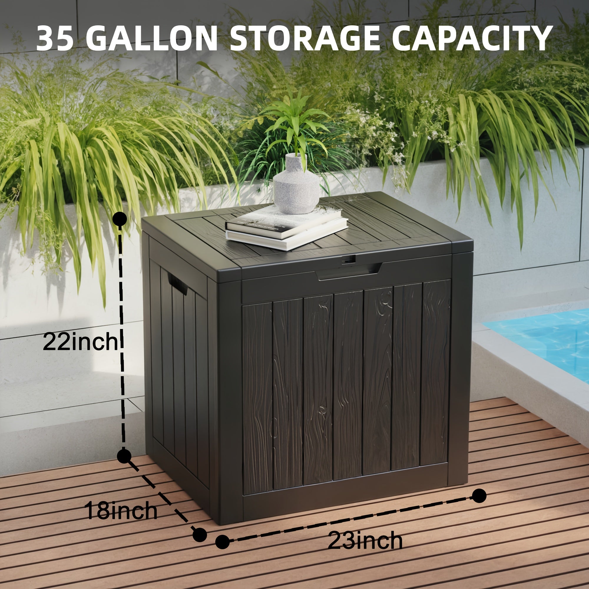 35 Gallon Outdoor Resin Storage Box