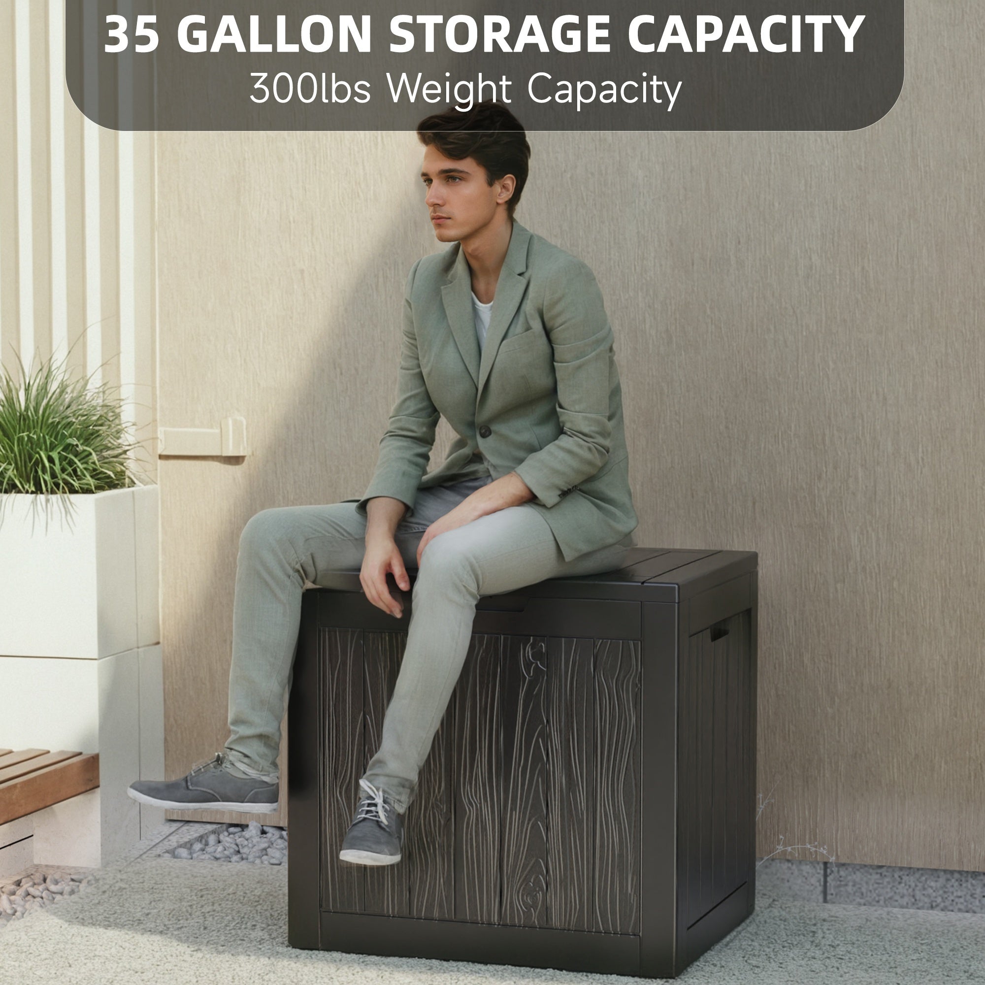 35 Gallon Outdoor Resin Storage Box