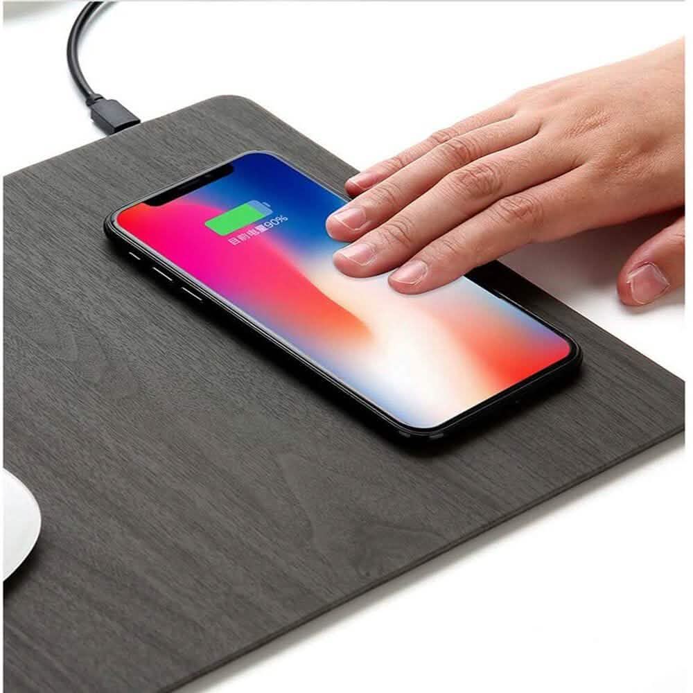 2-in-1 Wireless Charger Mouse Pad - Black