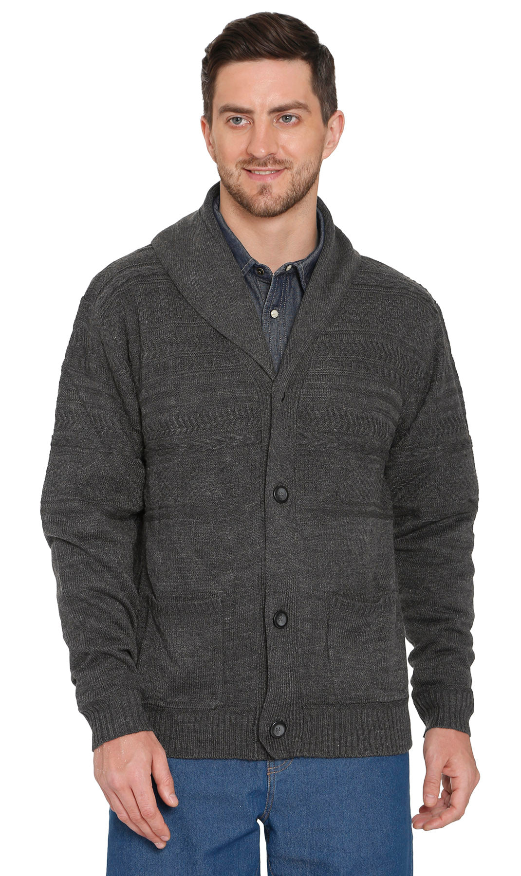 Jacquard-Strickpullover für Herren