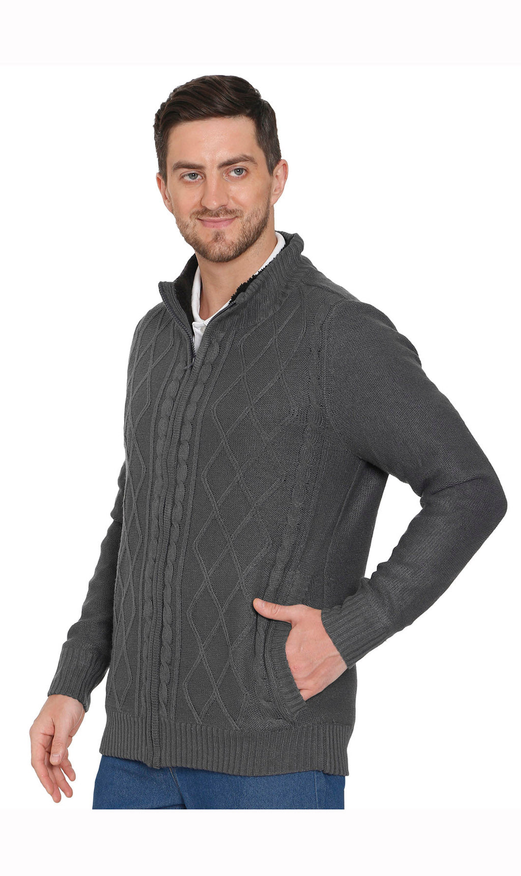 Mens Fleece Lined Sweater