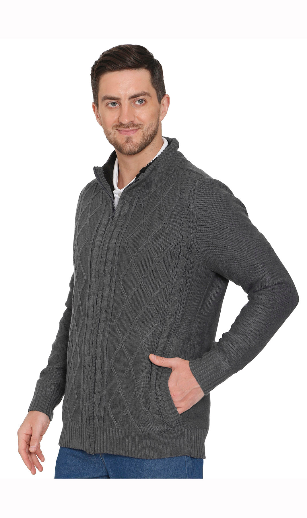 Mens Fleece Lined Sweater