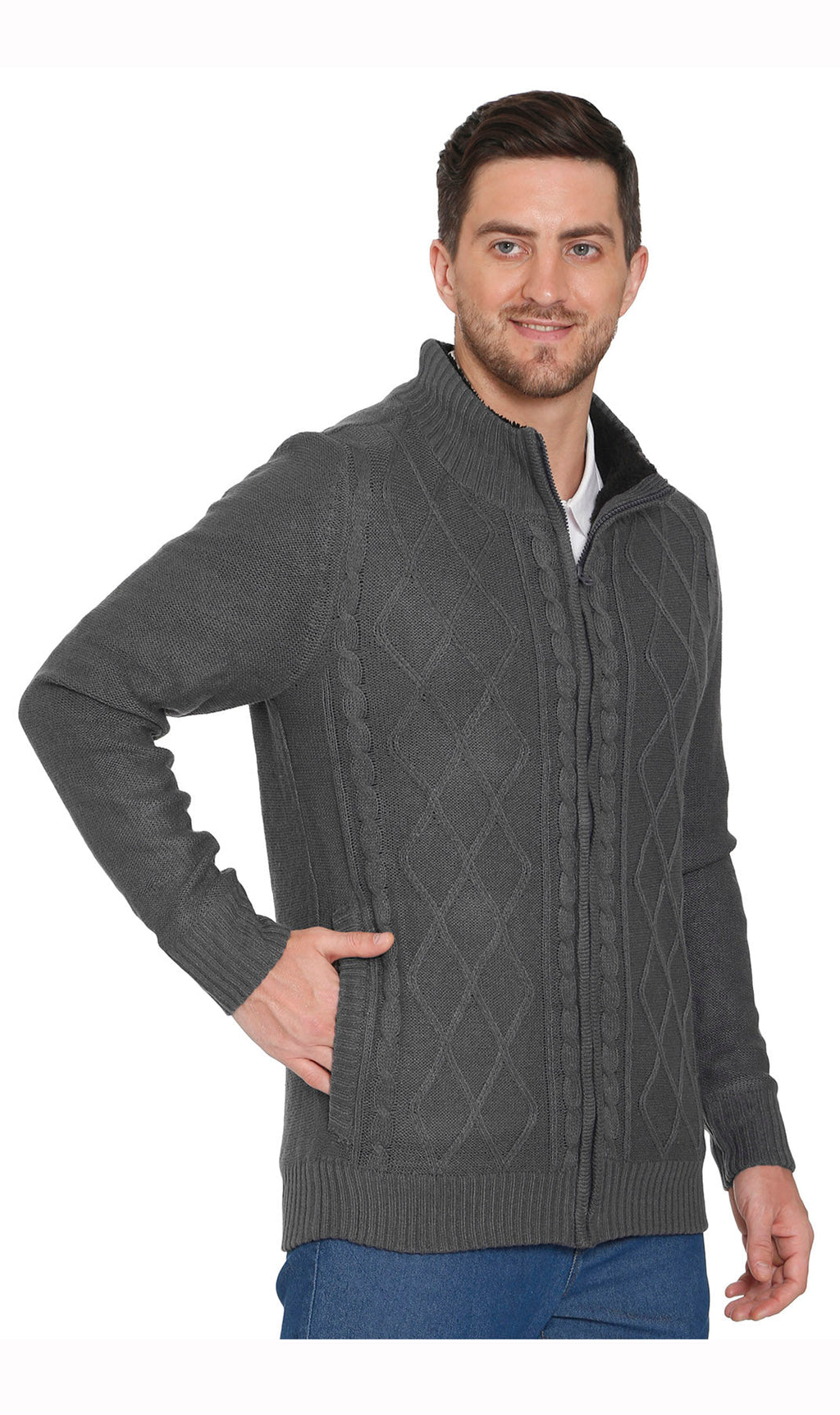 Mens Fleece Lined Sweater