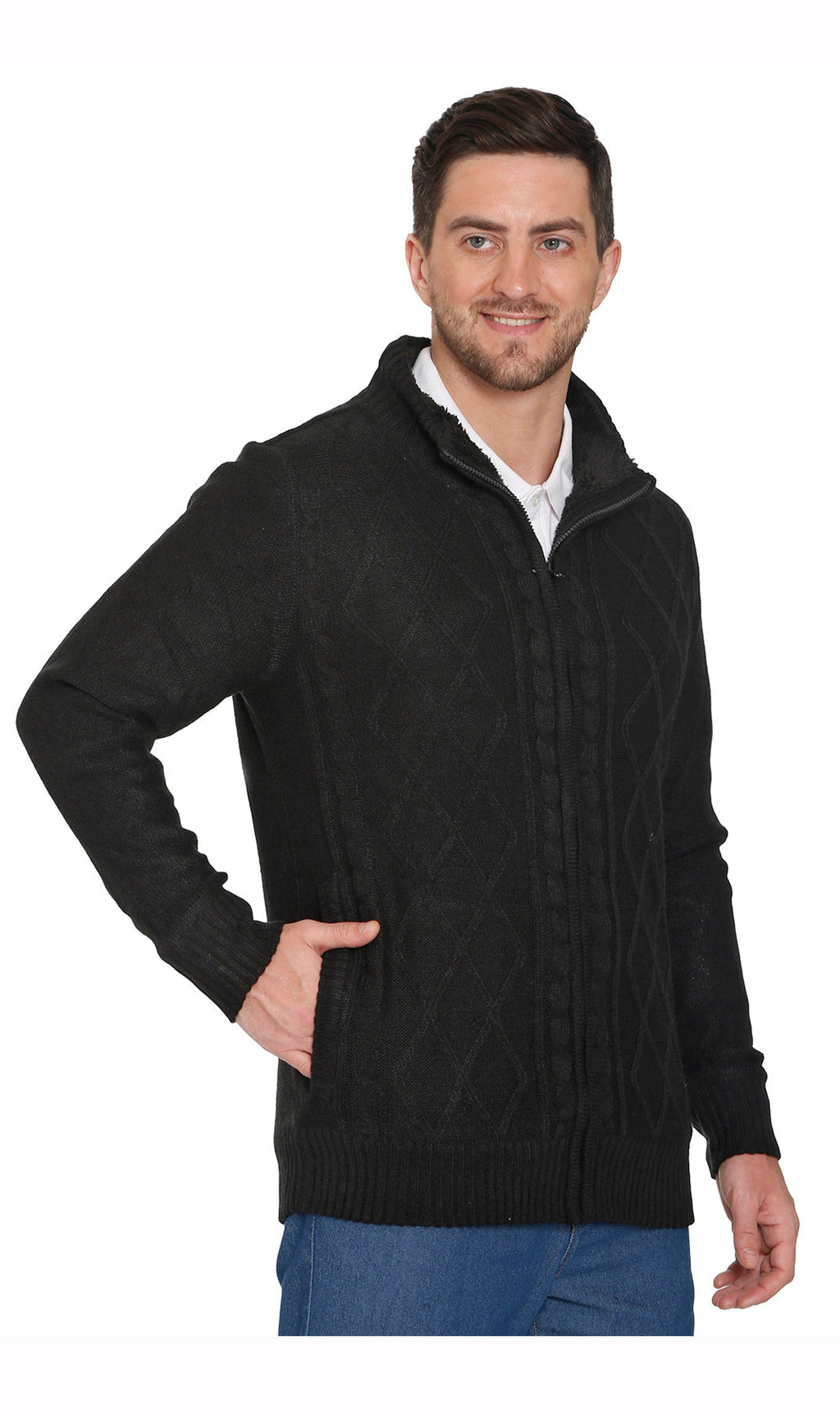 Mens Fleece Lined Sweater
