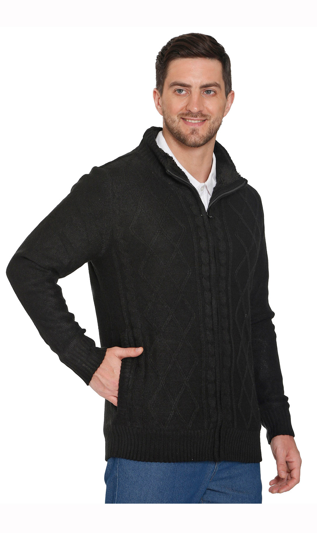 Mens Fleece Lined Sweater