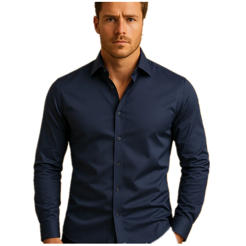 Men's Long-Sleeve Lapel Shirt – American Retro Loose Fit Cardigan