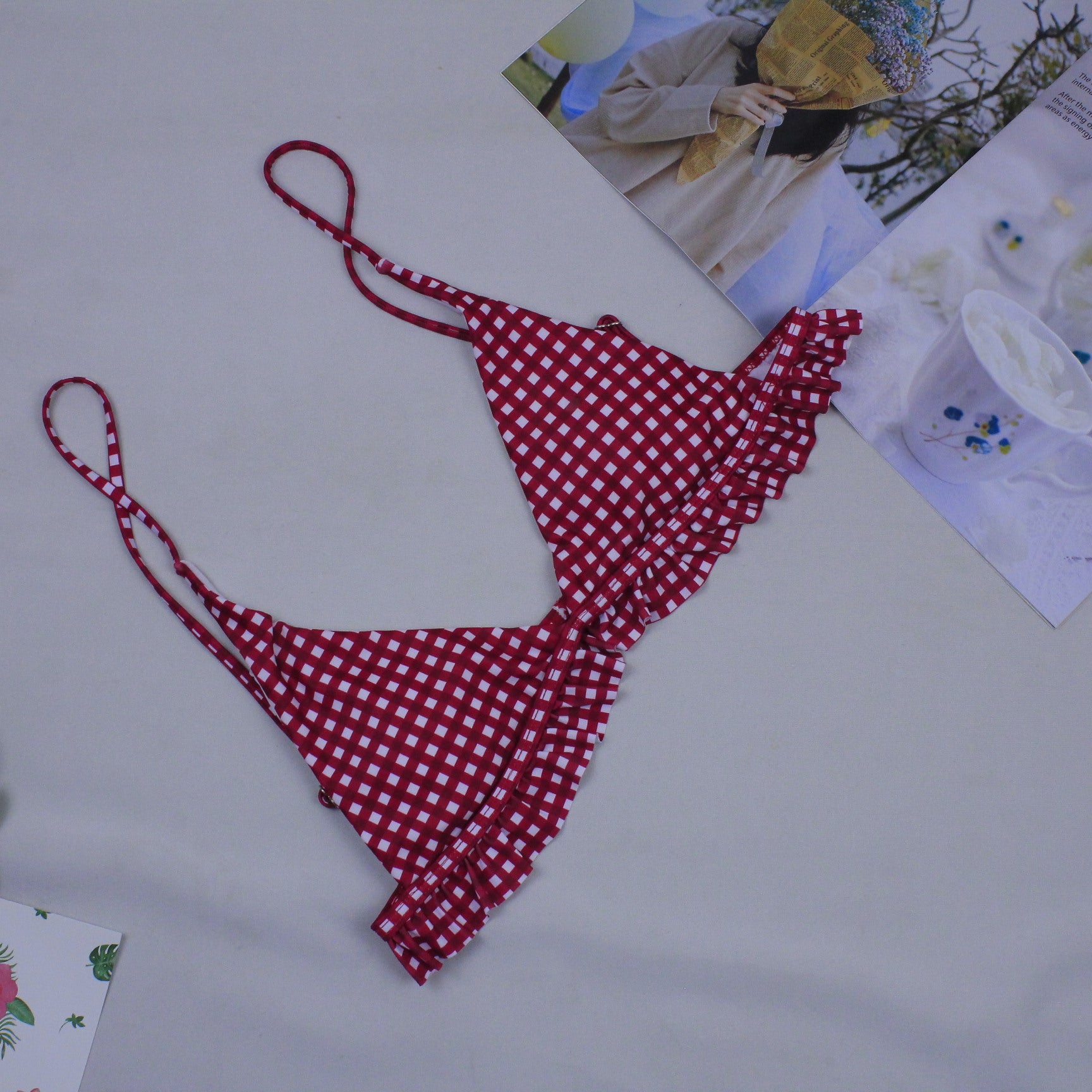 Sexy Plaid Bikini – Red & Green Plaid Women's Bathing Suit
