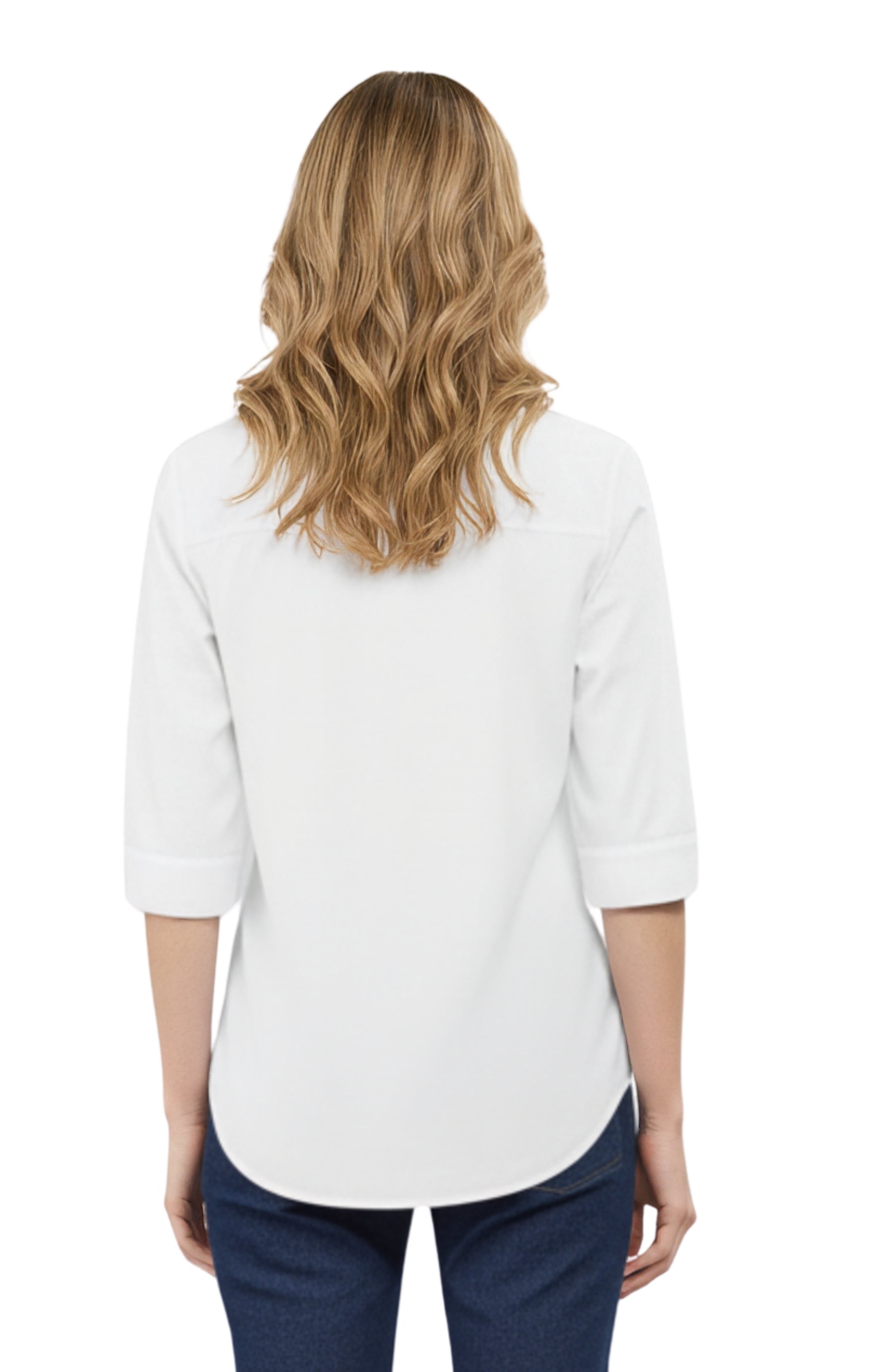 Women Button Down Collared Shirt