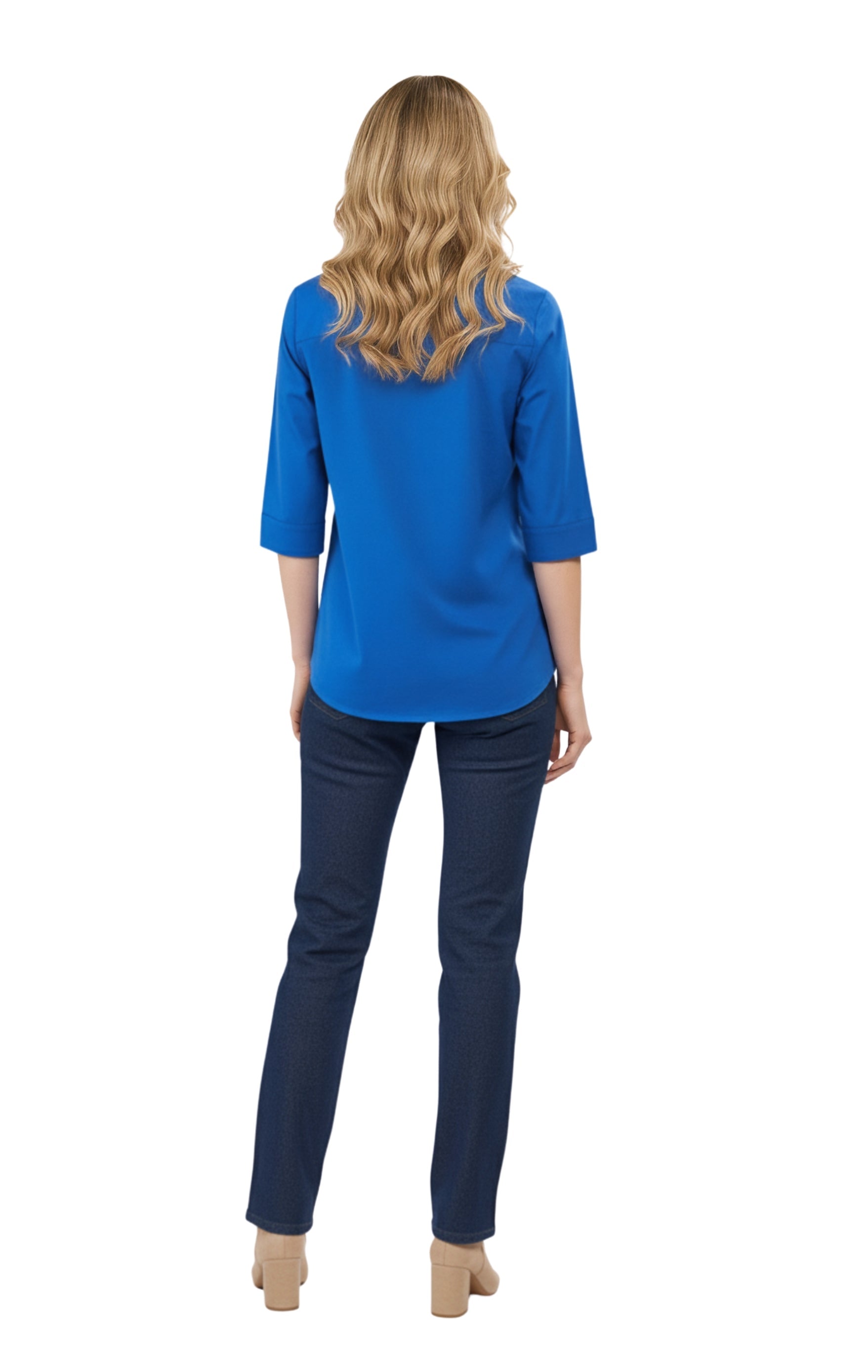 Women Button Down Collared Shirt
