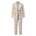 Double-Breasted Slim Suit Set
