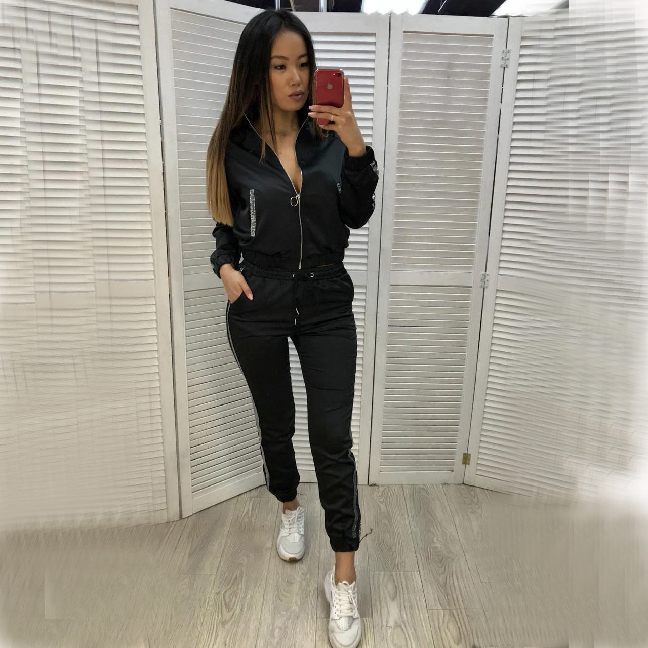 Fleece Sweater & Straight-Leg Pants Set