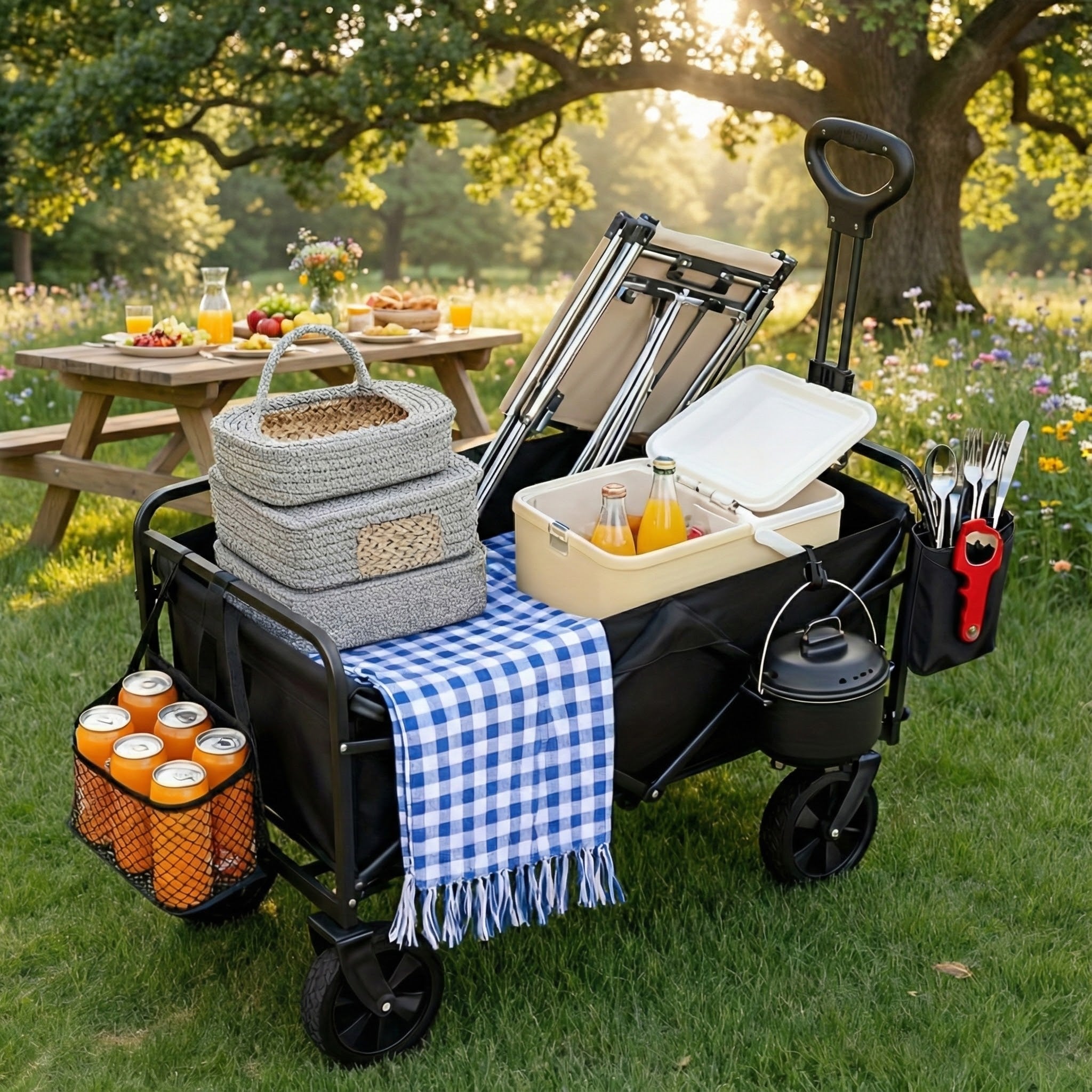 Heavy Duty Folding Garden  Utility Cart