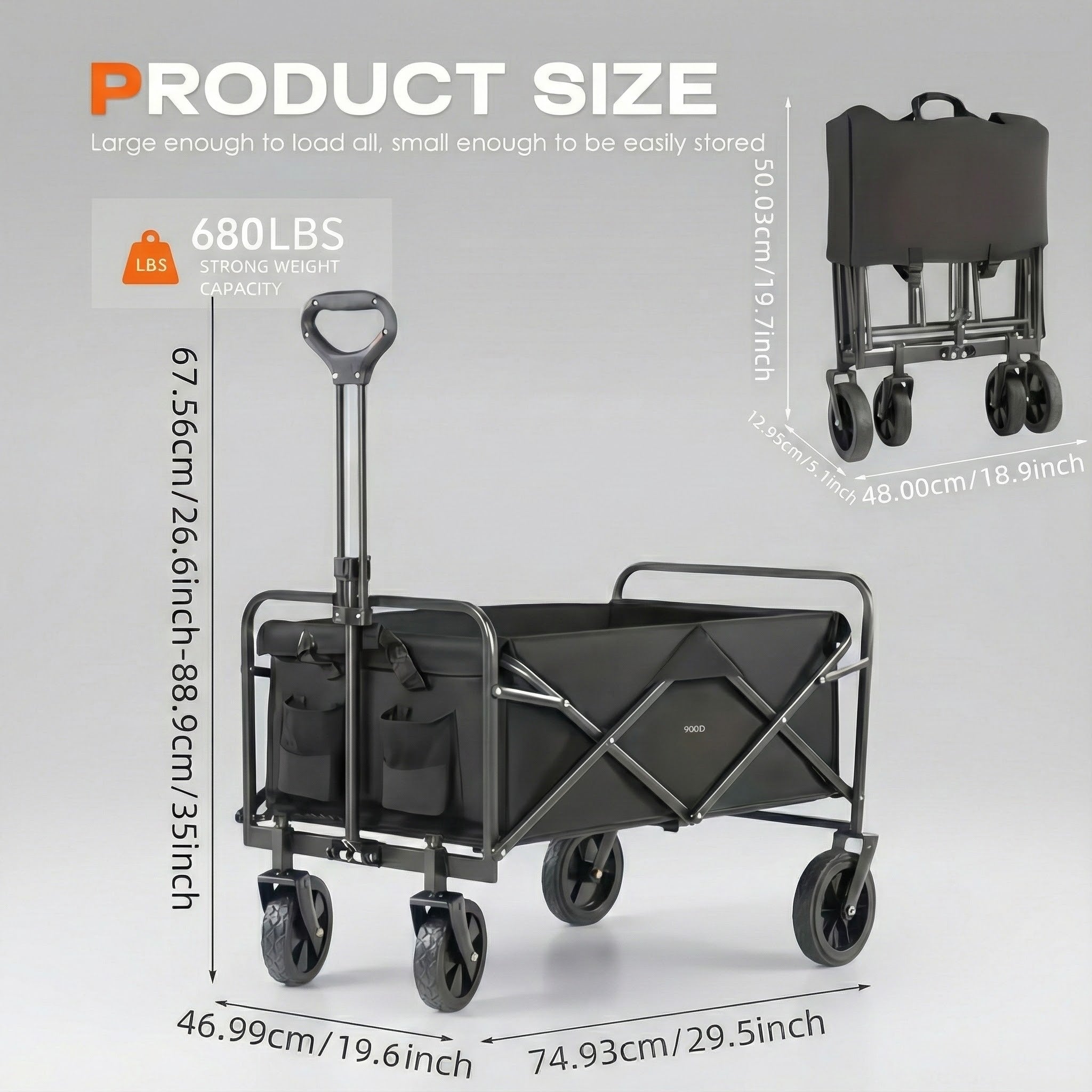 Heavy Duty Folding Garden  Utility Cart