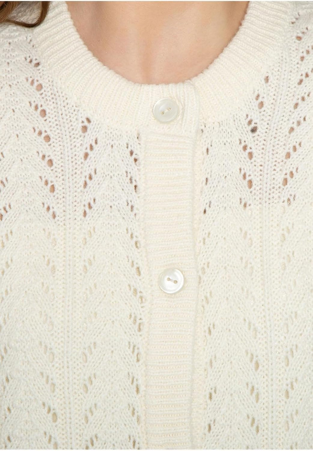 Women's Button Front Crochet Cardigan
