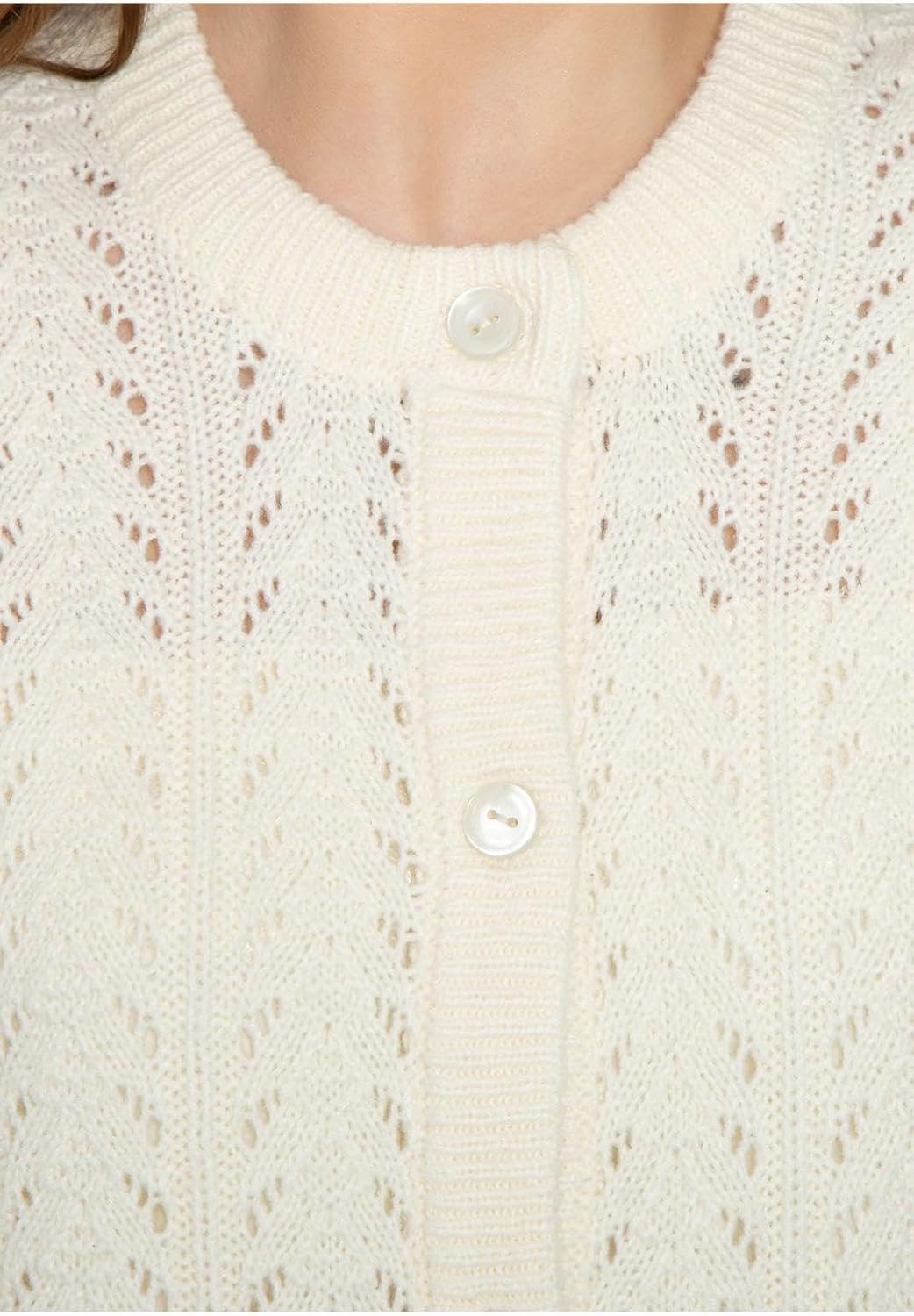 Women's Button Front Crochet Cardigan