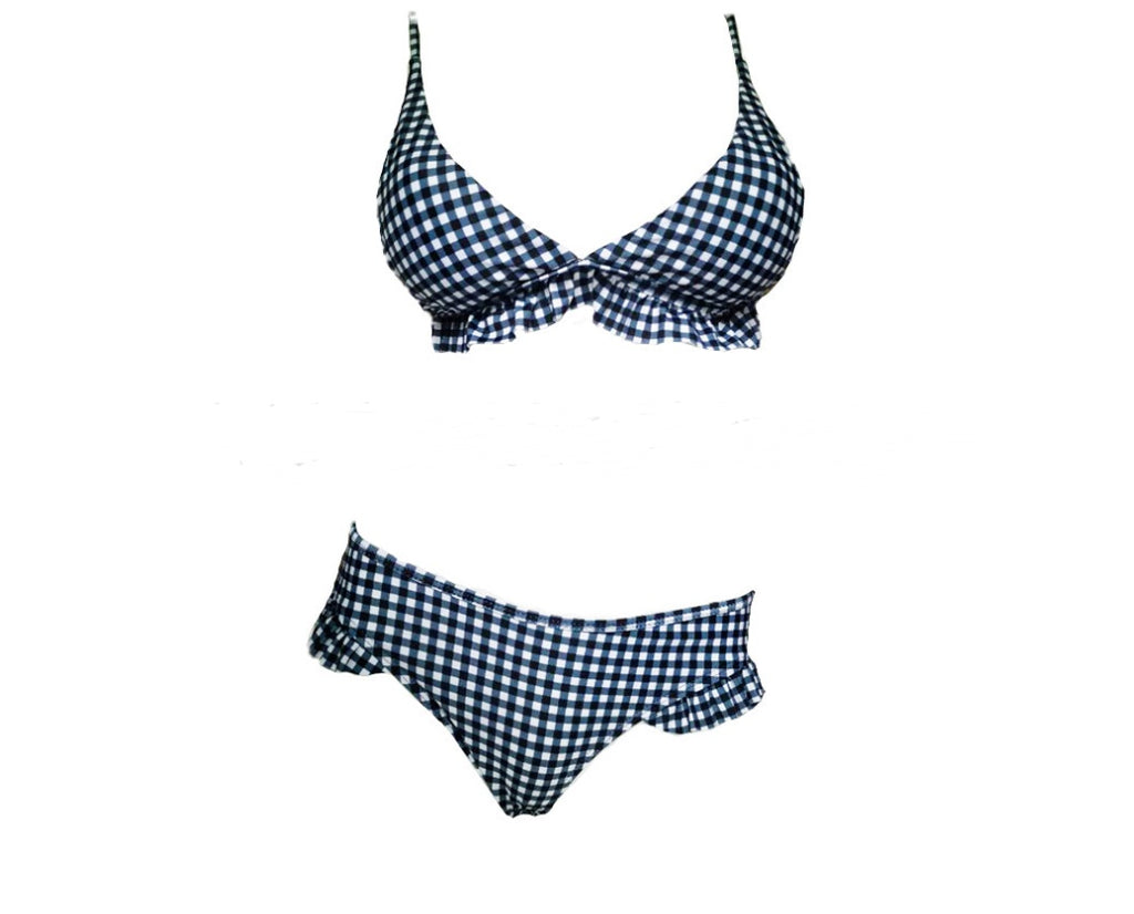 Sexy Plaid Bikini – Red & Green Plaid Women's Bathing Suit