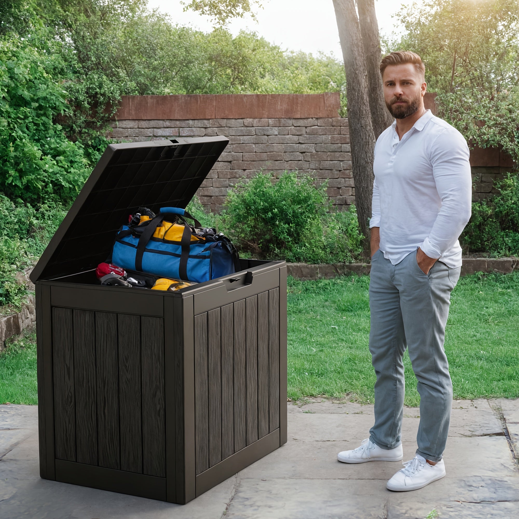 35 Gallon Outdoor Resin Storage Box