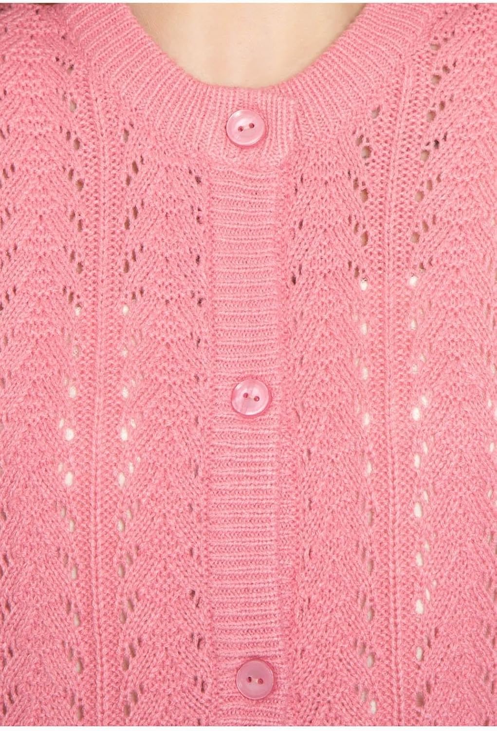 Women's Button Front Crochet Cardigan