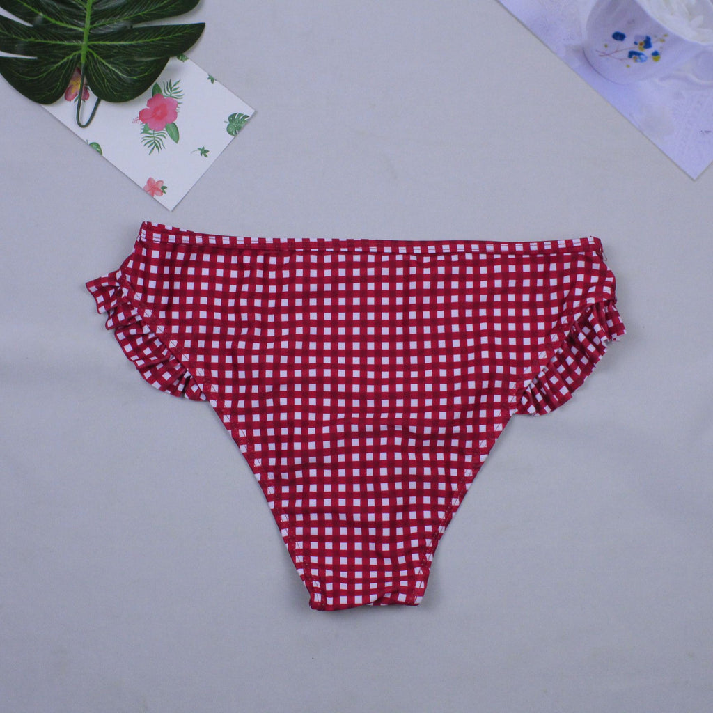 Sexy Plaid Bikini – Red & Green Plaid Women's Bathing Suit