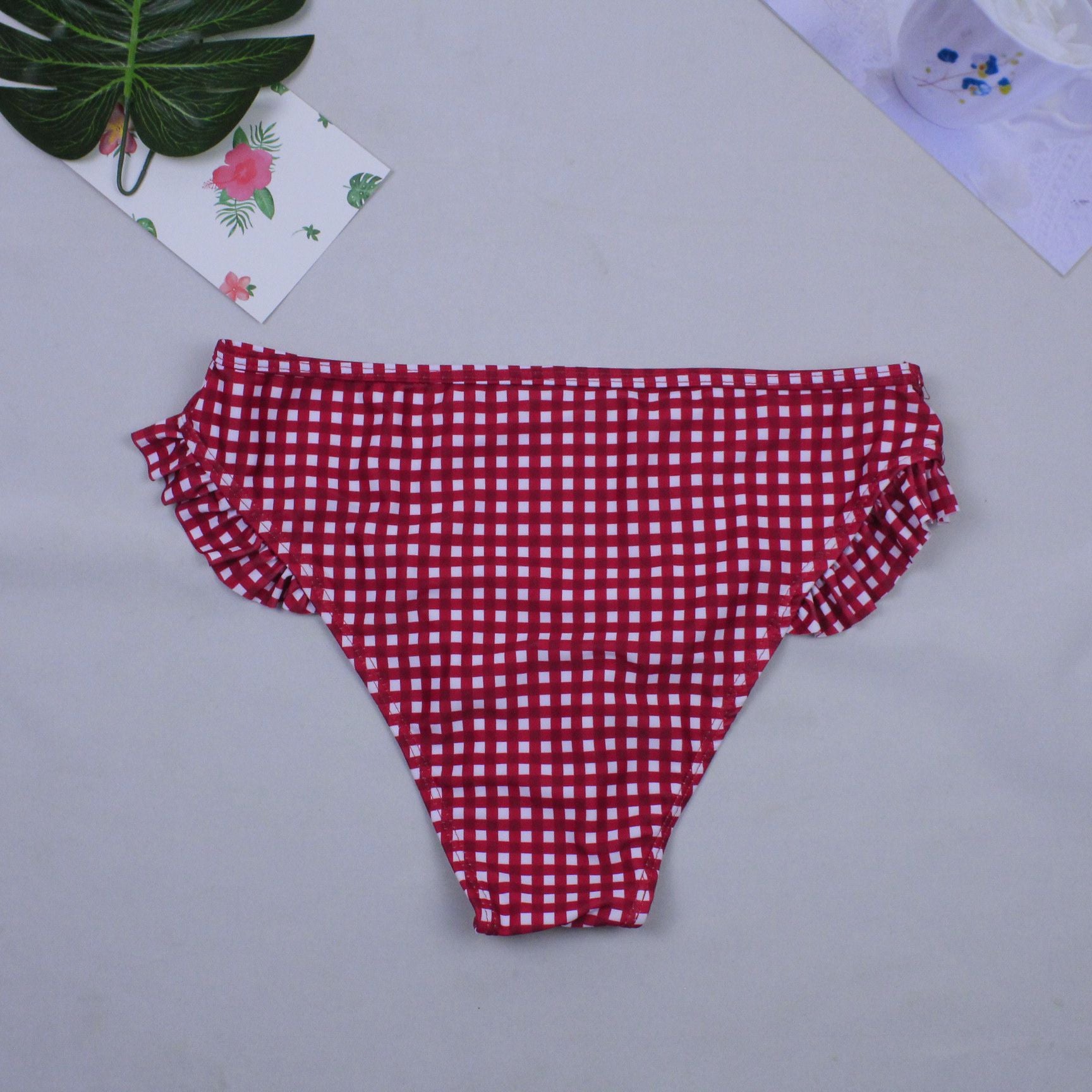 Sexy Plaid Bikini – Red & Green Plaid Women's Bathing Suit