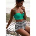 High Waist Bikini Set – Retro Floral Push Up Swimsuit for Women