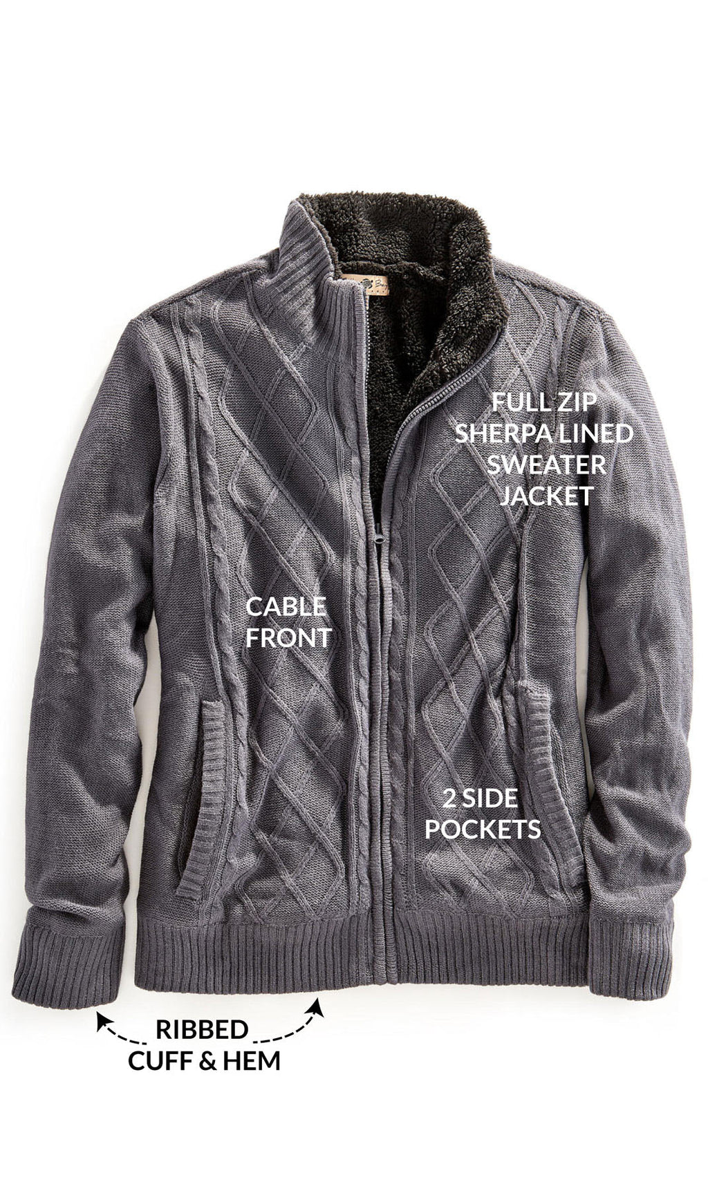 Mens Fleece Lined Sweater