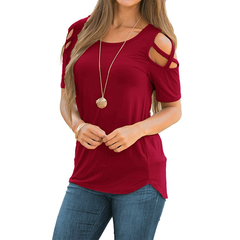 Women Casual Off the Shoulder Top