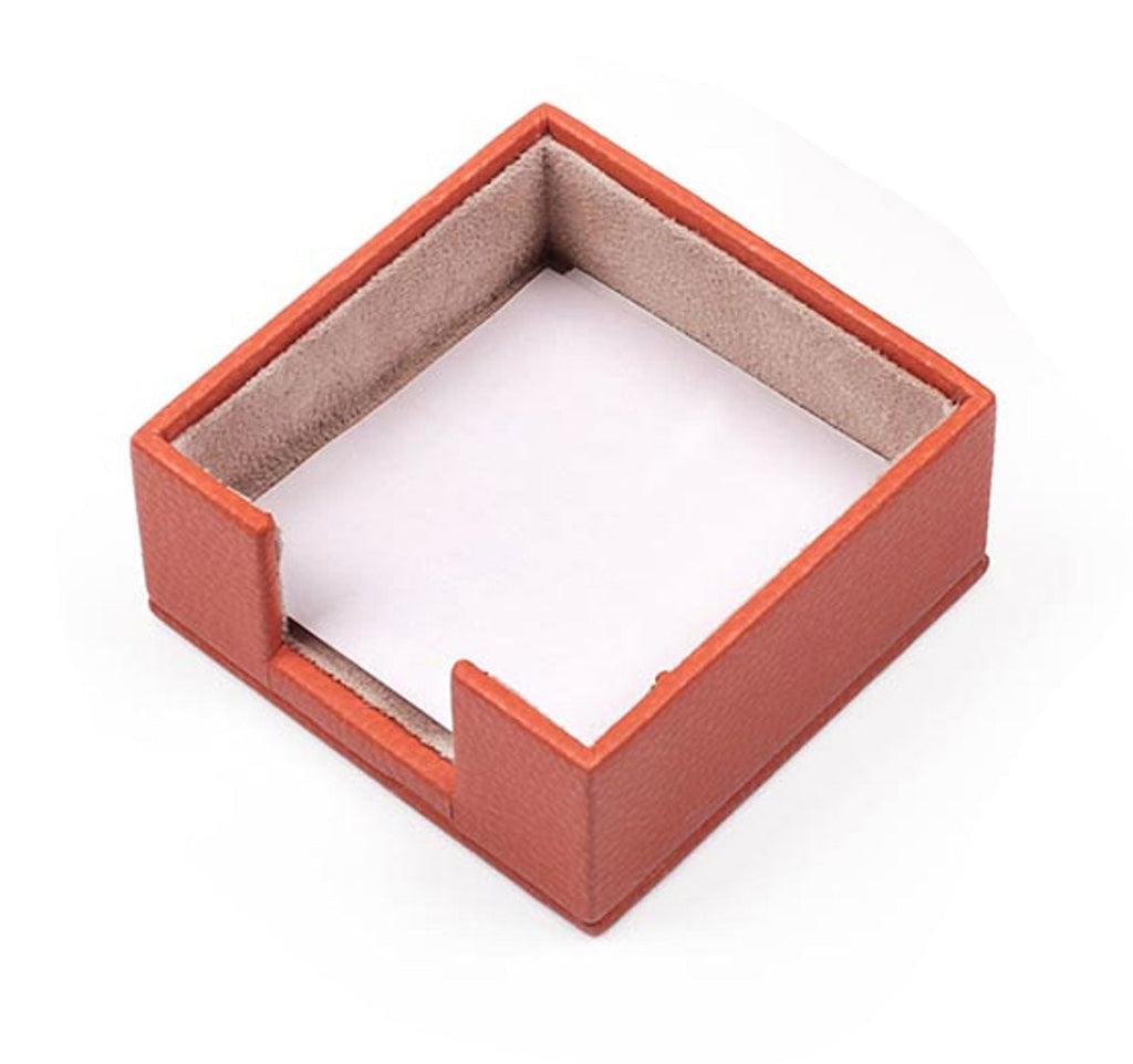 MOOG Leather Desk Set-4 Accessories- Orange - 4 PCS .