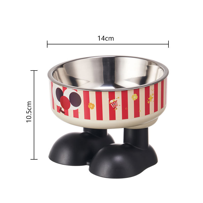 Striped Elevated Pet Bowl