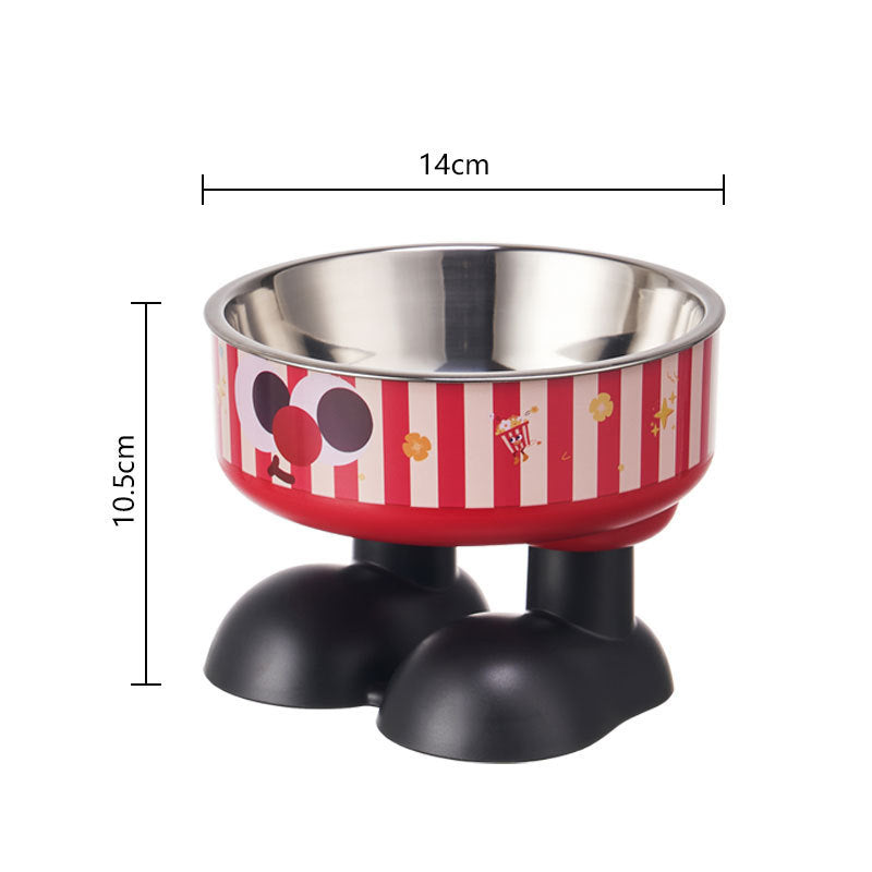 Striped Elevated Pet Bowl