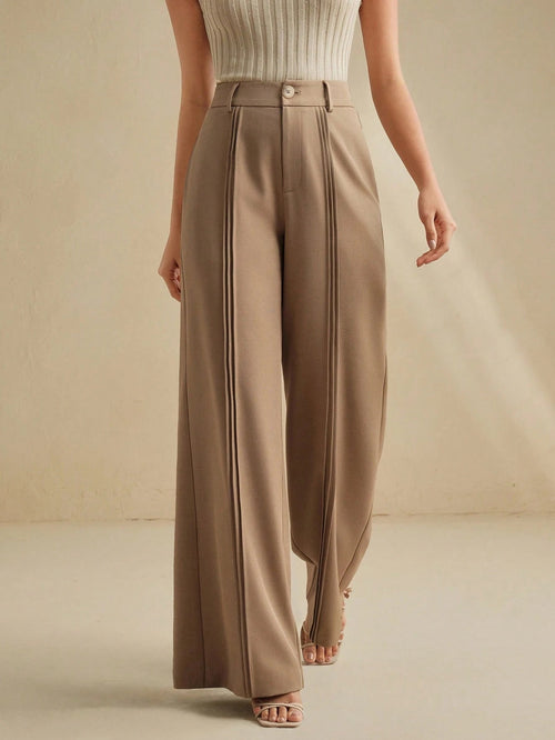 Hose mit hohem Bund und weitem Bein