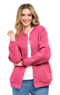 Womens Snap Up Jacket - Soft, Fleecy Lining for Three-Season Comfort
