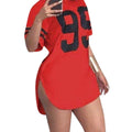 Women Summer Split Short Sleeve Tshirts