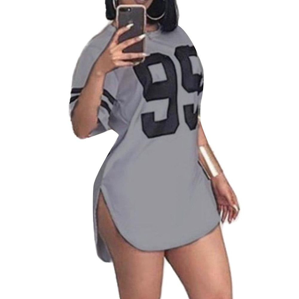 Women Summer Split Short Sleeve Tshirts