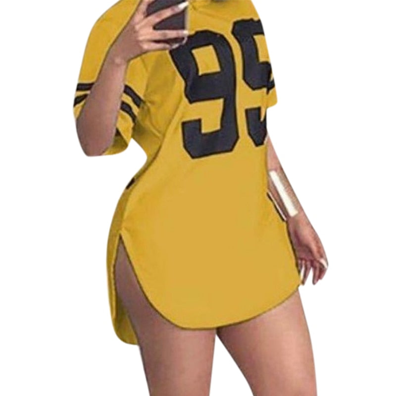 Women Summer Split Short Sleeve Tshirts
