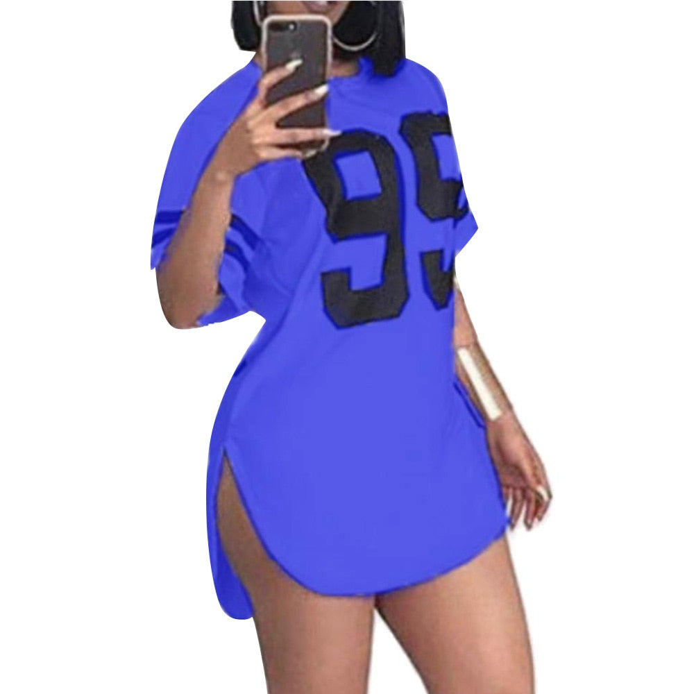 Women Summer Split Short Sleeve Tshirts