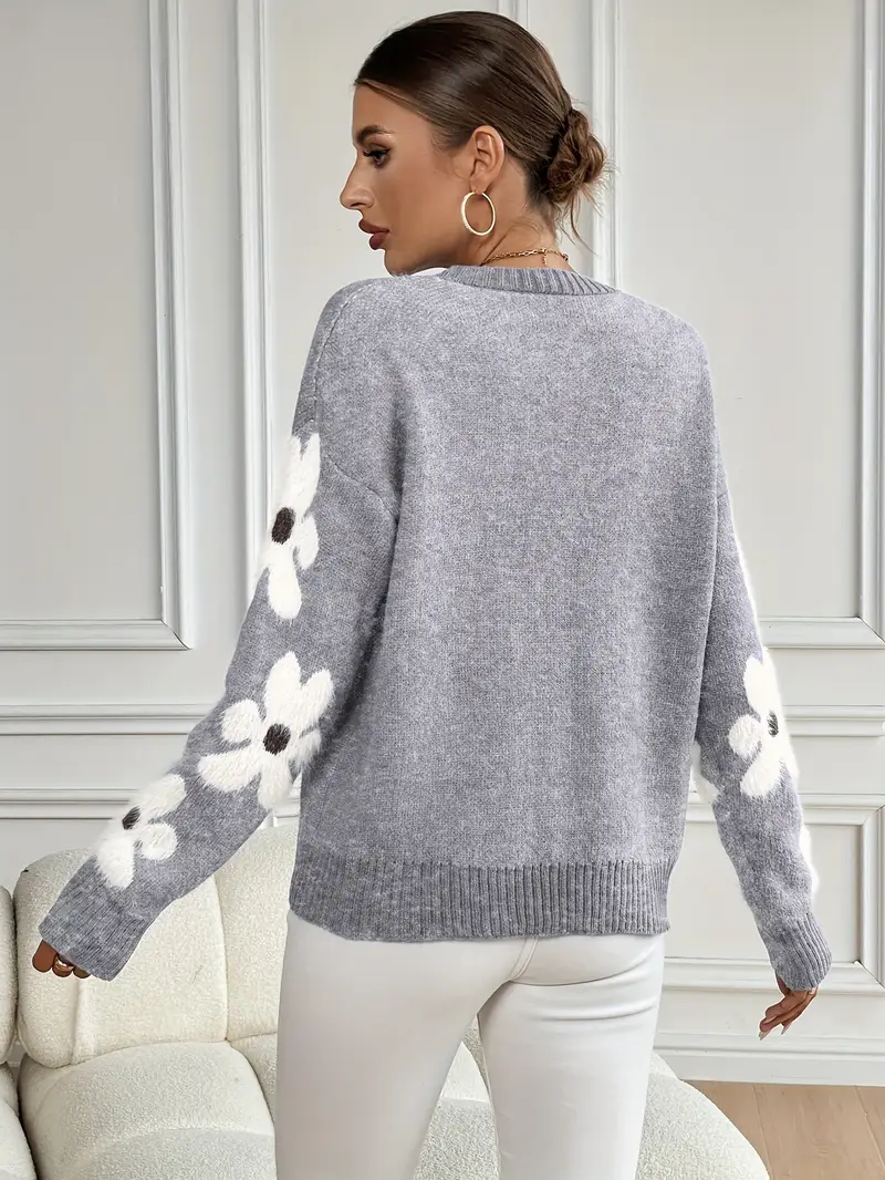 Cute Floral Sweater