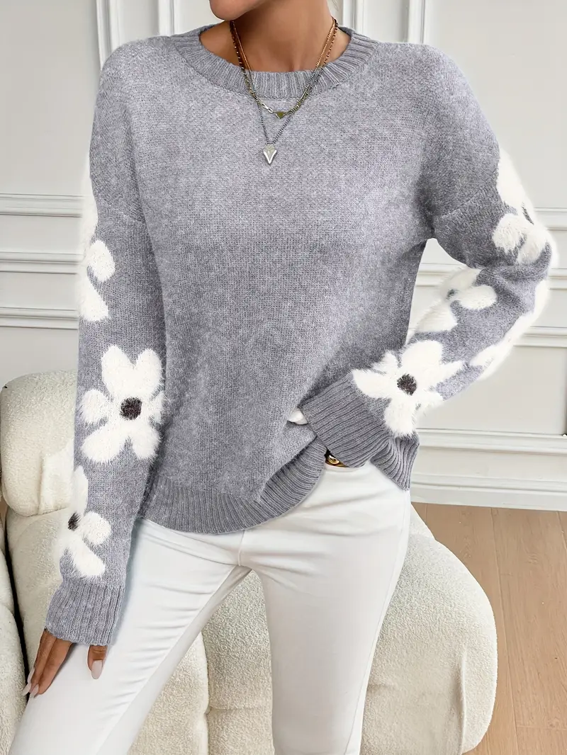 Cute Floral Sweater