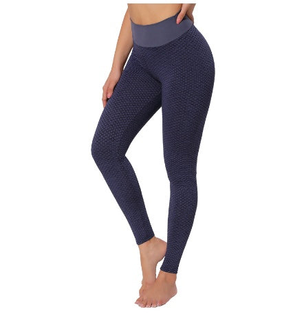 Women's Plaid Seamless High Waist Yoga Leggings – Breathable Fitness Gym Pants