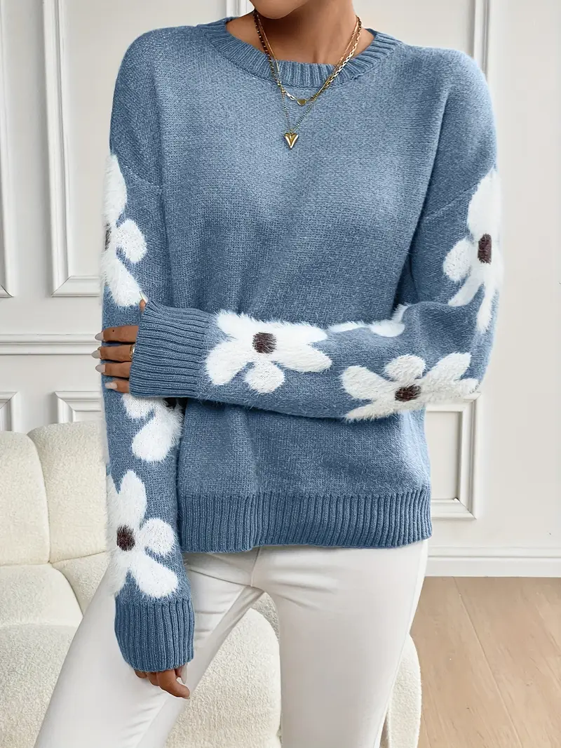 Cute Floral Sweater