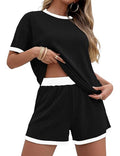 Women's Summer Striped Casual Two-Piece Set – T-Shirt & Pants