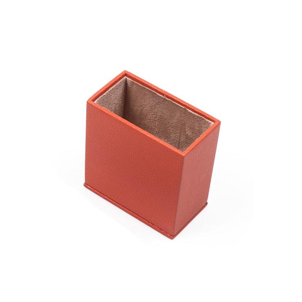MOOG Leather Desk Set-4 Accessories- Orange - 4 PCS .